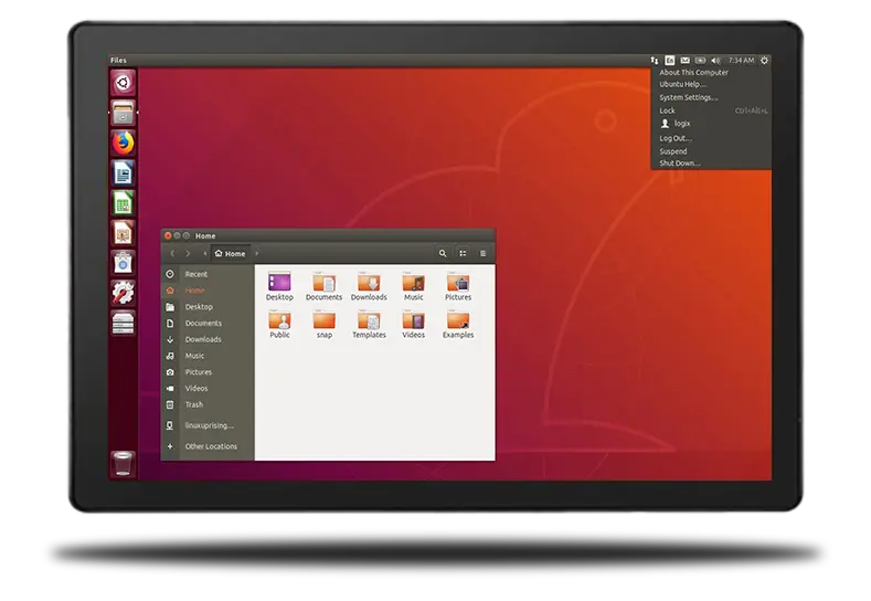 Terminal embarcable PVL113 con sistema operativo Linux Ubuntu 22.04 LTS, pantalla de 13,3 pulgadas"
