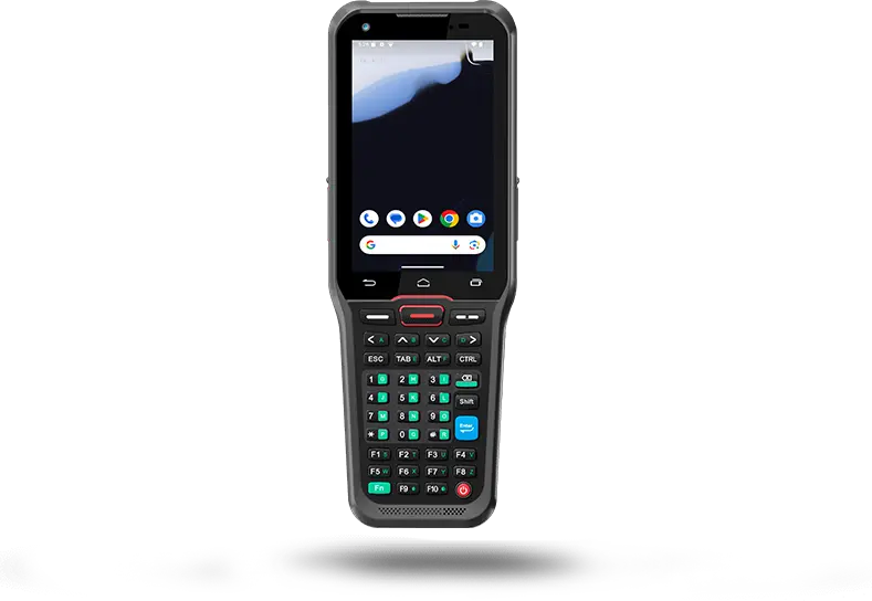 Terminal industrial resistente RPN410 con teclado alfanumérico y lector de códigos de barras con Android 13
